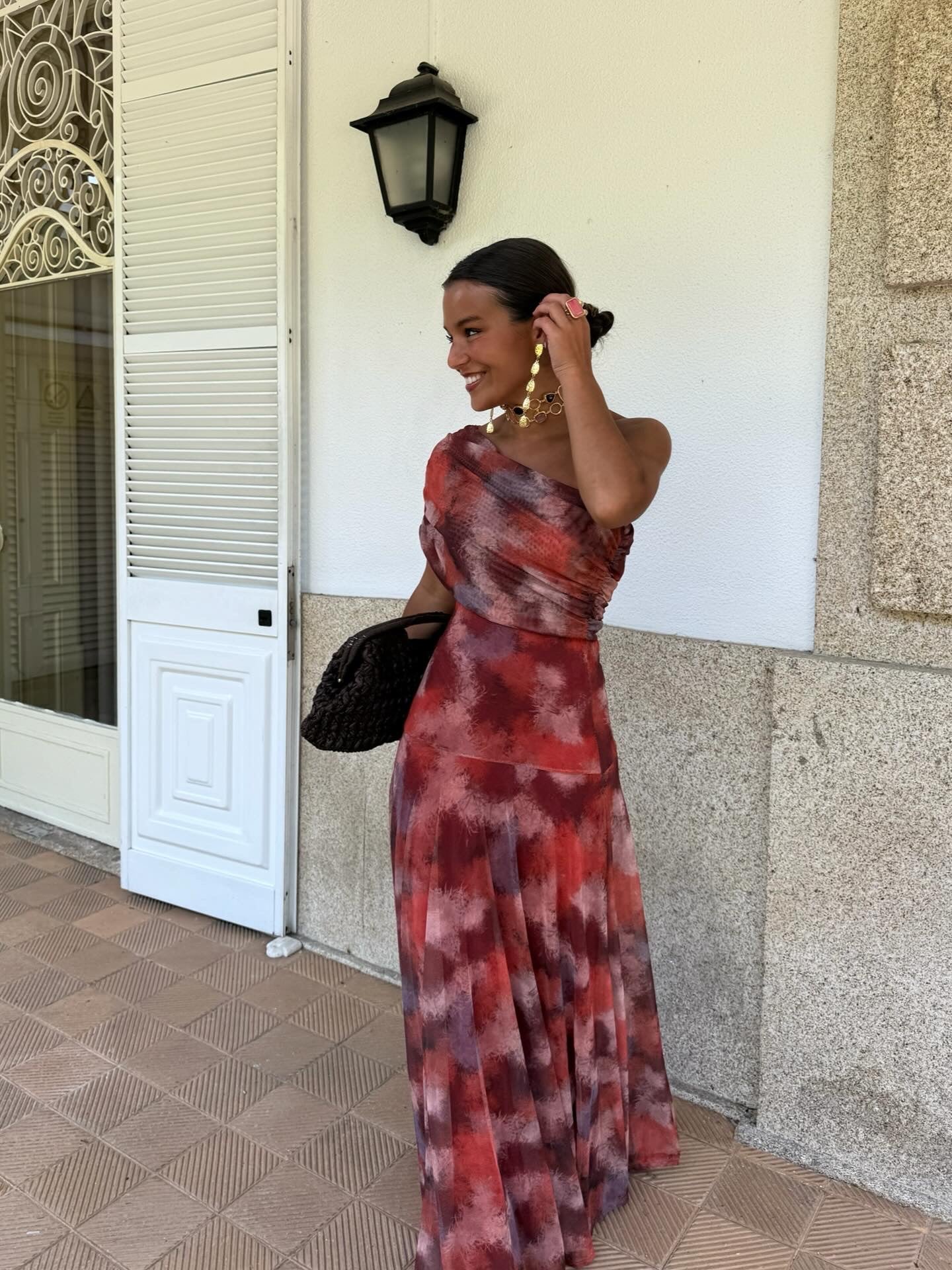 Vestido Toledo Estampado en Rojo