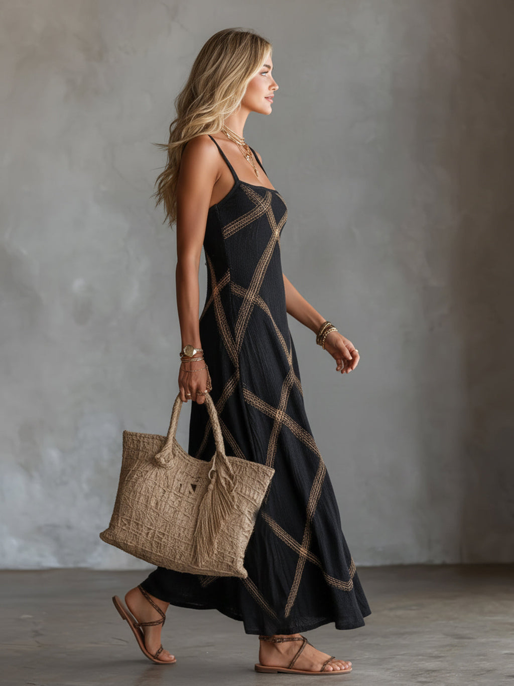 Vittoria – Vestido Geométrico Elegante