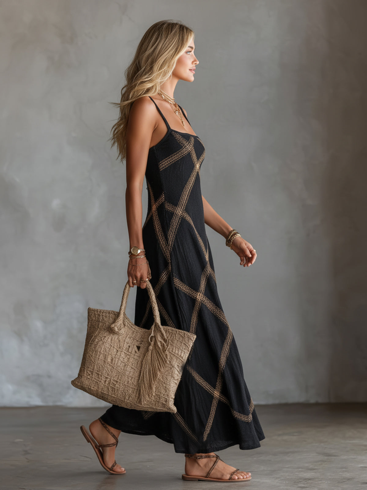 Vittoria – Vestido Geométrico Elegante