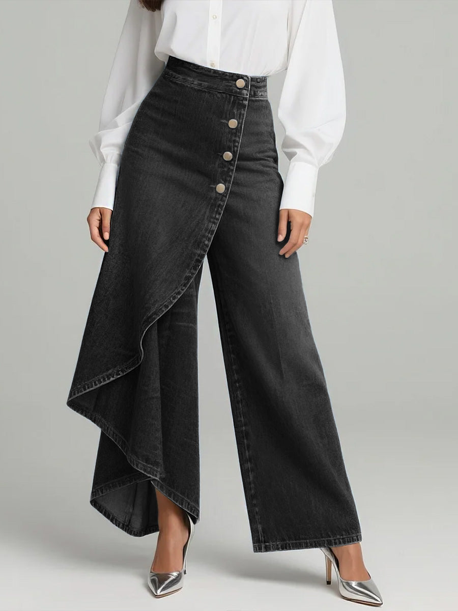 Pantalones Vaqueros Cruzados Elegantes