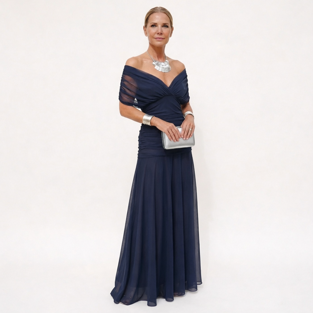 Velora™ | Vestido Floral Largo con Escote en V