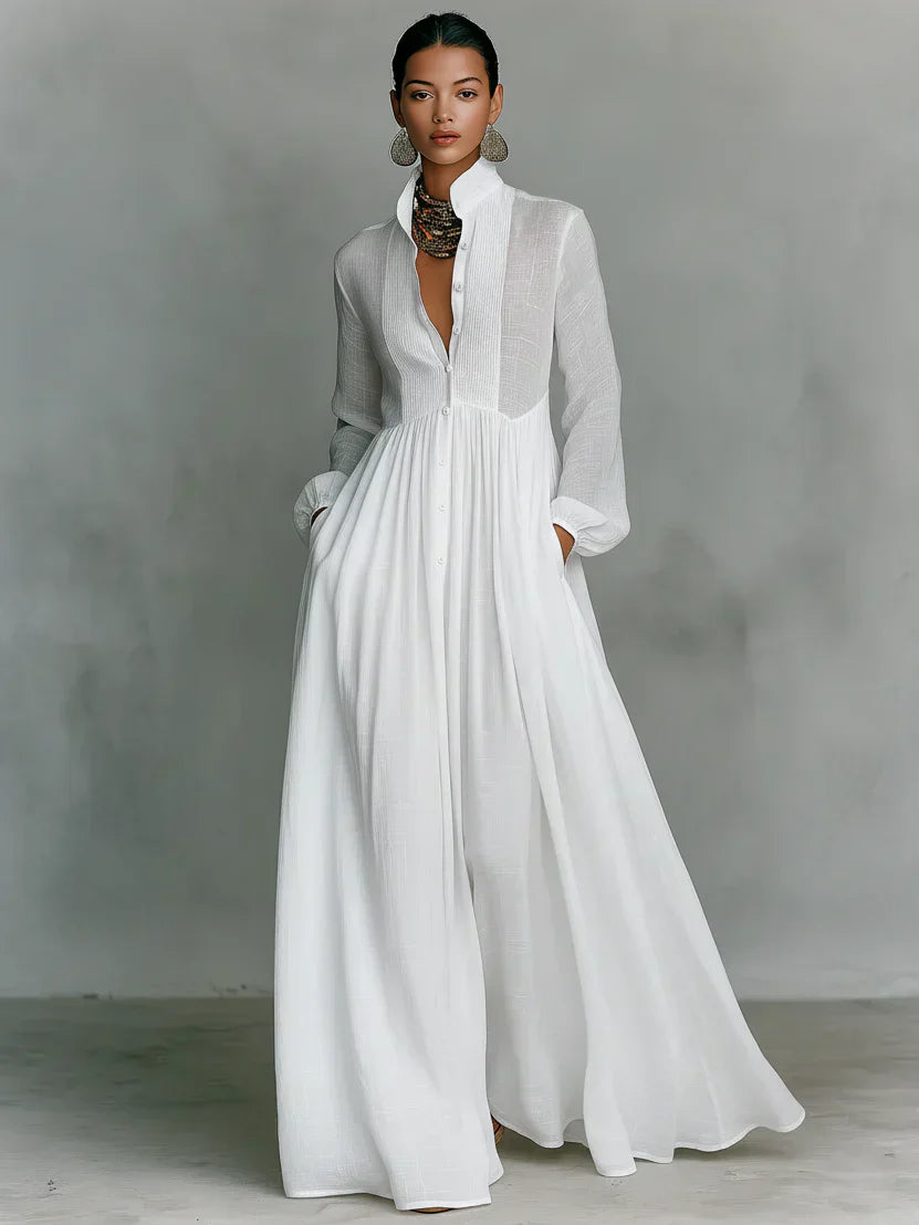 Alba™ | Vestido Largo Fluido de Elegancia Natural
