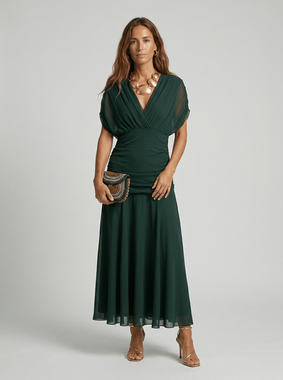 Paula™ | Vestido largo con escote en V